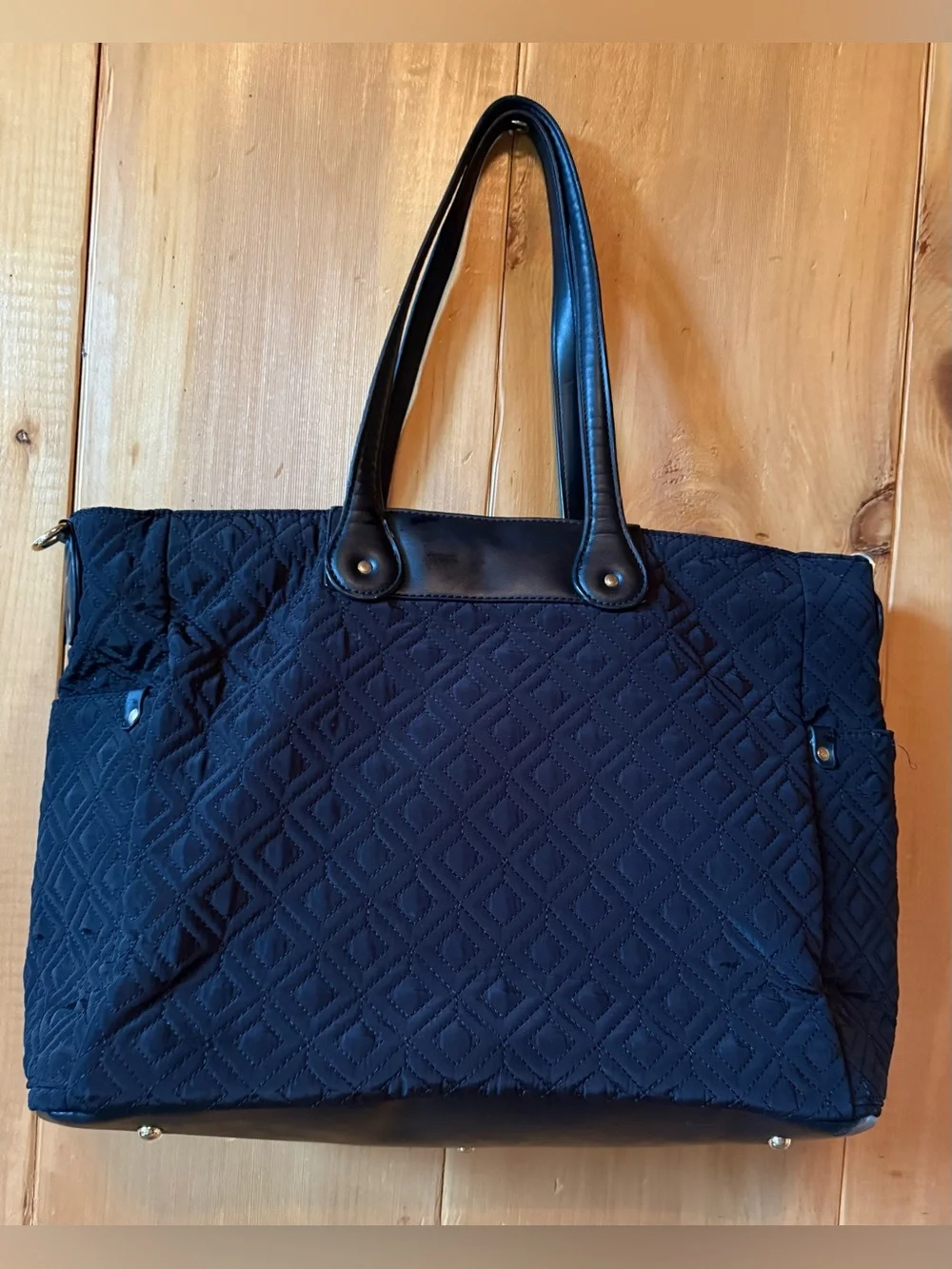 Adrienne Vittadini large tote bag with padded laptop sleeve.